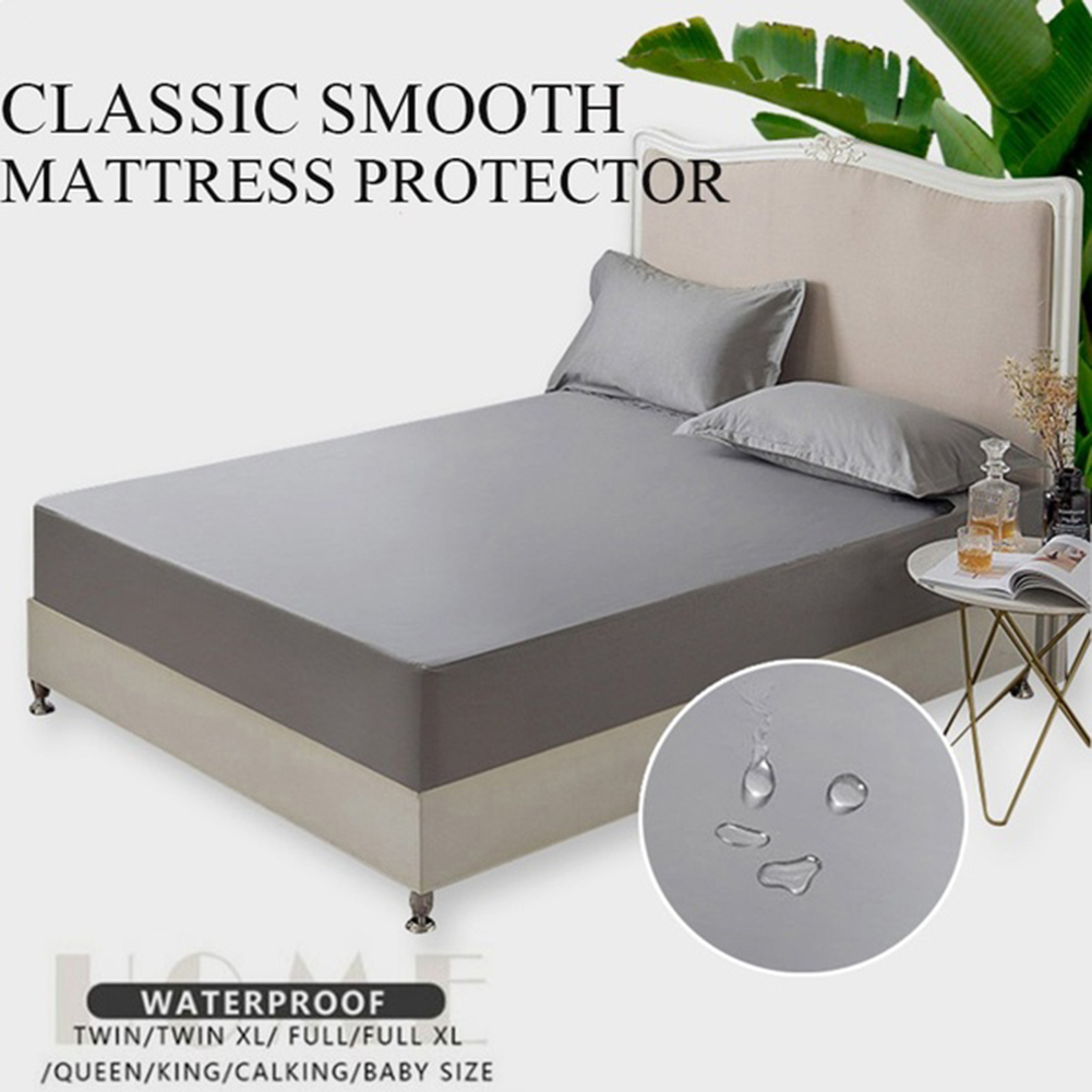 Waterdichte Beddengoed Blad Bed Cover Ademend Matras Cover Hypoallergeen Matras Covers: Gray / 90x200x30cm