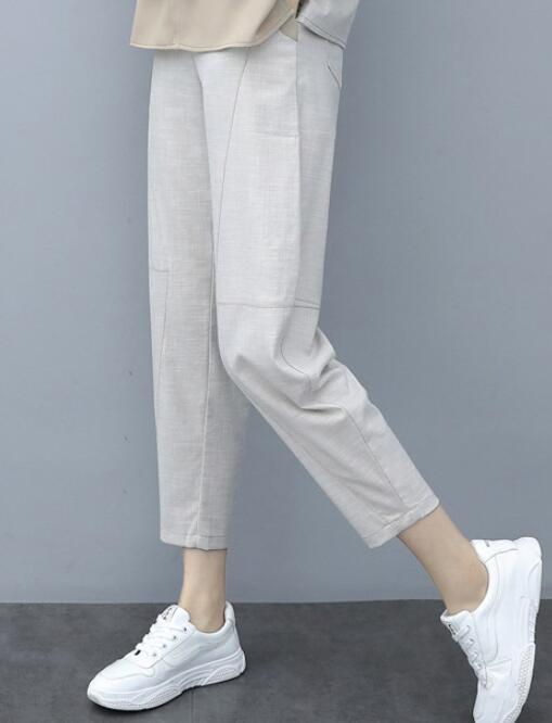 2 piece set spring casual sports suit female Korean version of the loose large size temperament pants of tide: pants / M