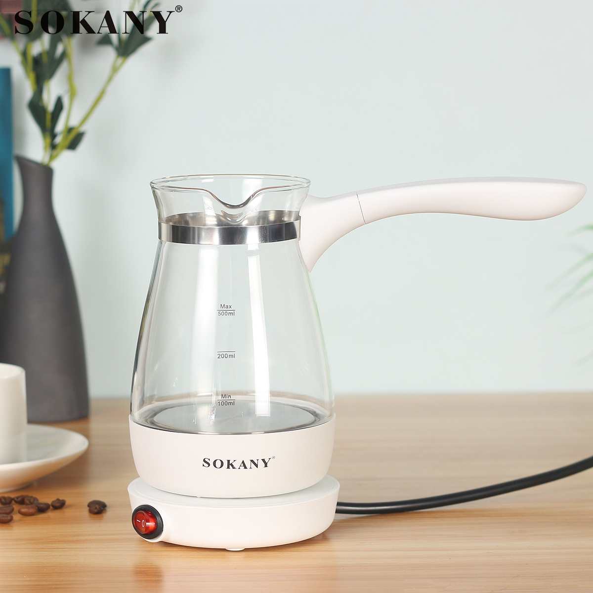 SOKANY Coffee Maker 220V Turkish Greek Electric Coffee Machine Pot