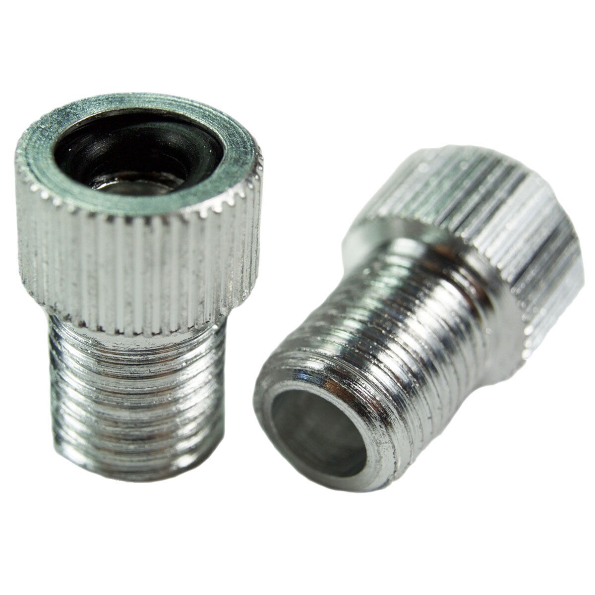 2 st cykelventil adapter pump mtb cykel luftventil adapter hjul gasadaptrar cykel munstycke rör verktyg tillbehör 2 färger: Silver cyklar ventil