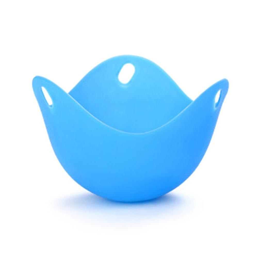1pcs Egg Poacher Silicone Egg Poacher Pan Egg Boiler Mold Safety Non-stick Egg Cooker Home Egg Steamer Kitchen Accessories: 1pcs blue