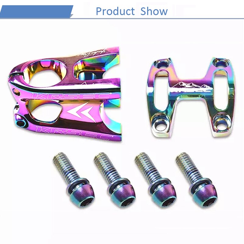 KRSEC 31.8*50mm Aluminium bike Stem MTB bicycle Handle bar Stem Ultralight Fit 28.6mm Fork Short Bar Stem Cycling Accesorios