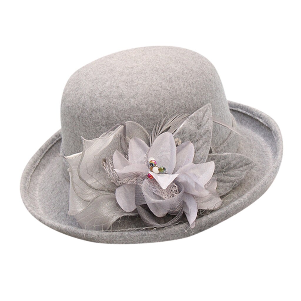 Style Spring Winter Women Beret French Style Hats Solid Floral color Berets Caps #G40: Gray