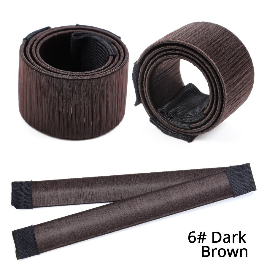 S/M/L Donut Hair Bun Maker Hair Styling Tools Hair Sponge White/Brown/Black Colors Best Hairstyle Accessories: 6
