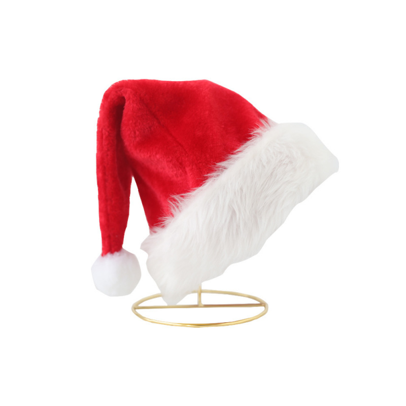 Chapeau Père Noël Noël - Velours Classique Fourrure Confort - Unisexe Adulte & Enfants Fournitures de Fête Festives