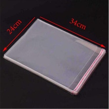 24cm * 34cm Plastic Bag OPP Bag Transparent Plastic Clothes Packaging Cellophane Bag Office Data Storage Tool 100pcs