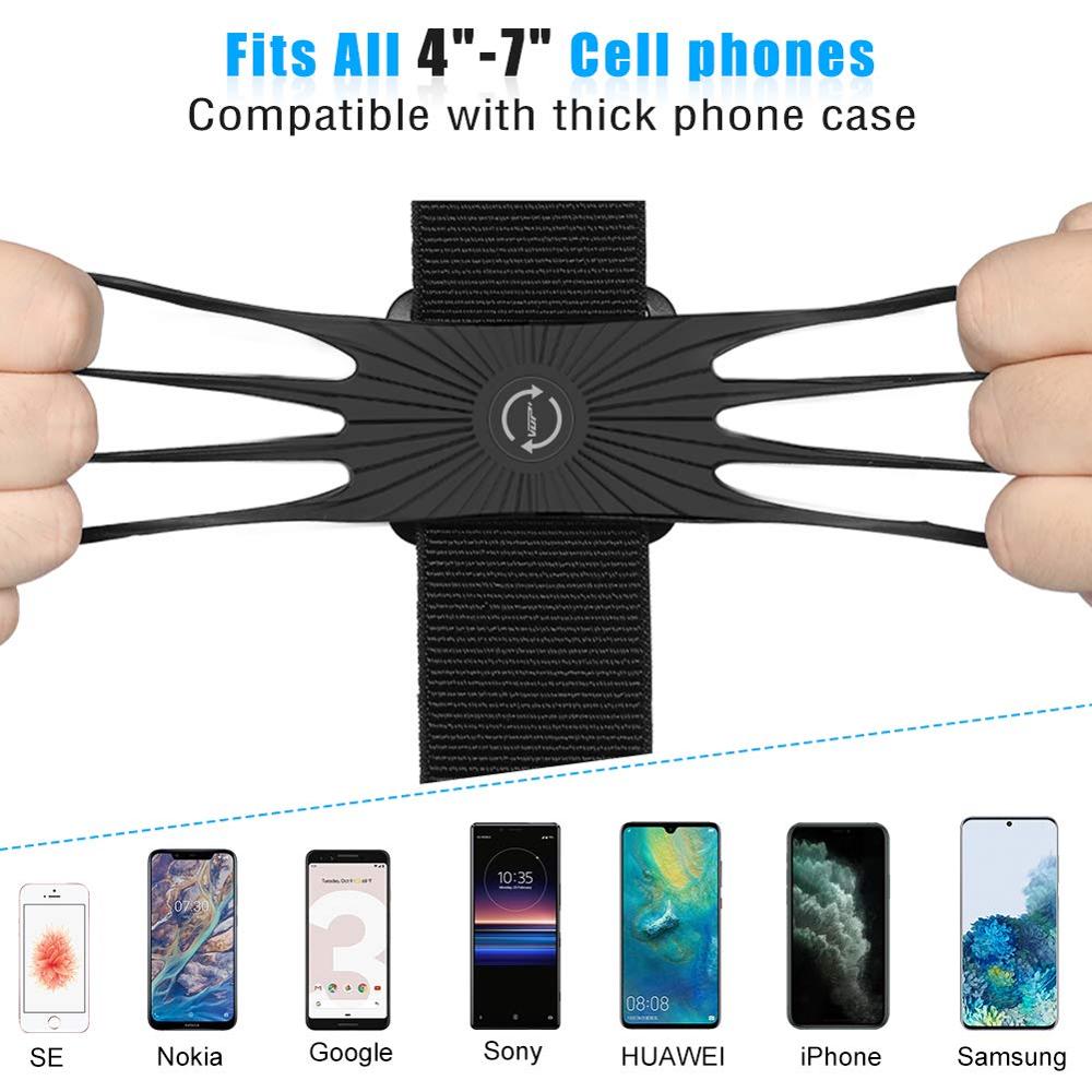 Vup Telefoon Armband,360 ° Draaibare Running Telefoon Houder Voor Iphone, Galaxy, Google Pixel, 4 ''-6.5 ''Phones