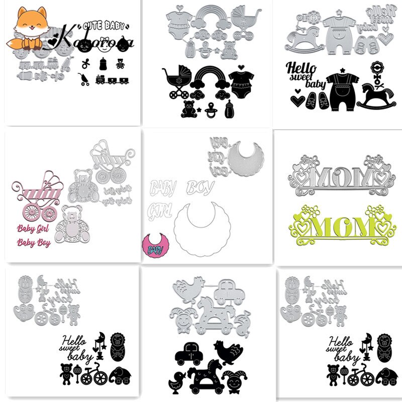 DiyArts Baby series Dies Metal Cutting Die Girl Diecuts for Making Cards Photo Album Craft Mom Stencil Templates Scrapbooking