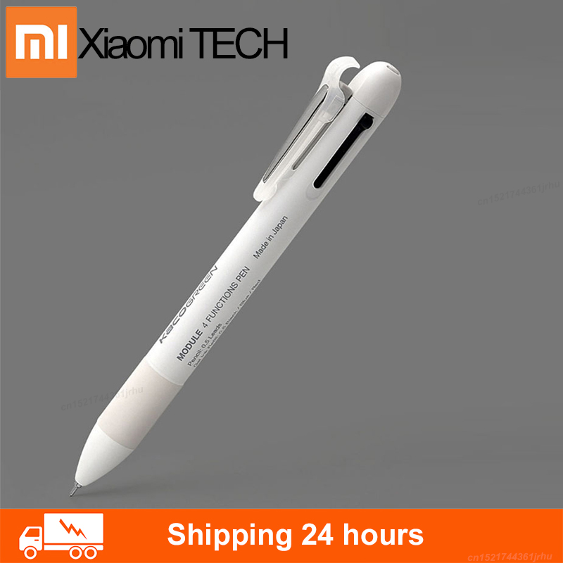 100% Originele Xiaomi Mijia Kaco 4 In 1 Multifunctionele Pen Balpen 0.5Mm Zwart Blauw Rood Refill Vulpotlood japanse In