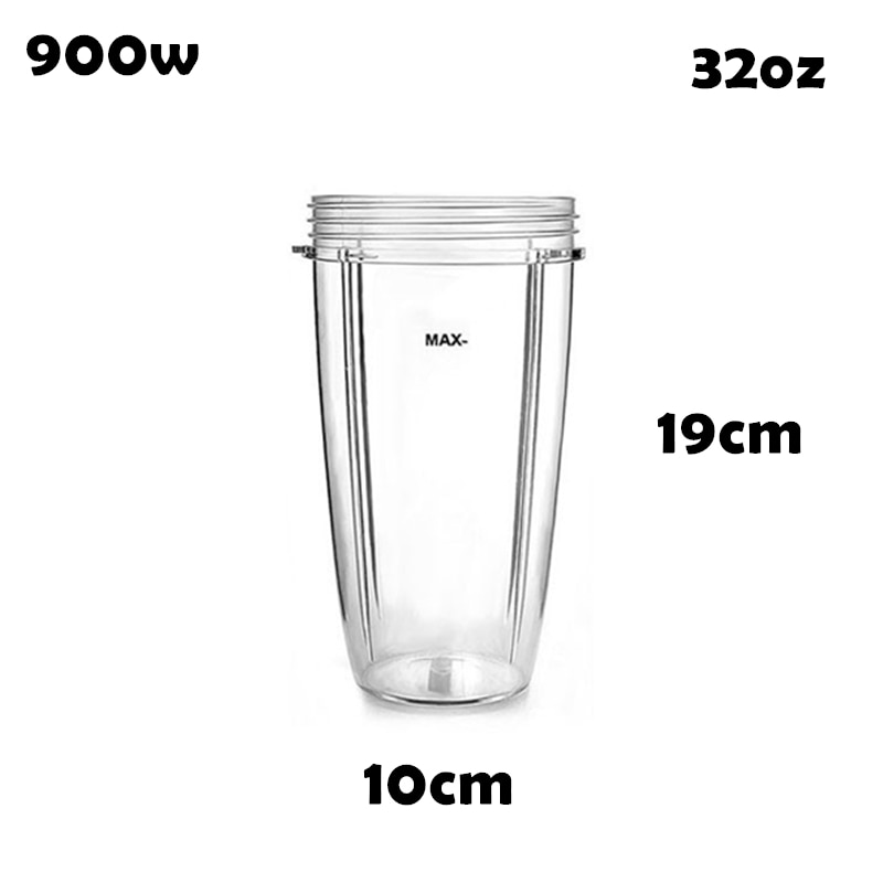 1 stk 900w 32oz beholder kopp 10 x 19cm juice glass del til nutribullet nutri erstatning juice kopp juice maskin deler kjøkken