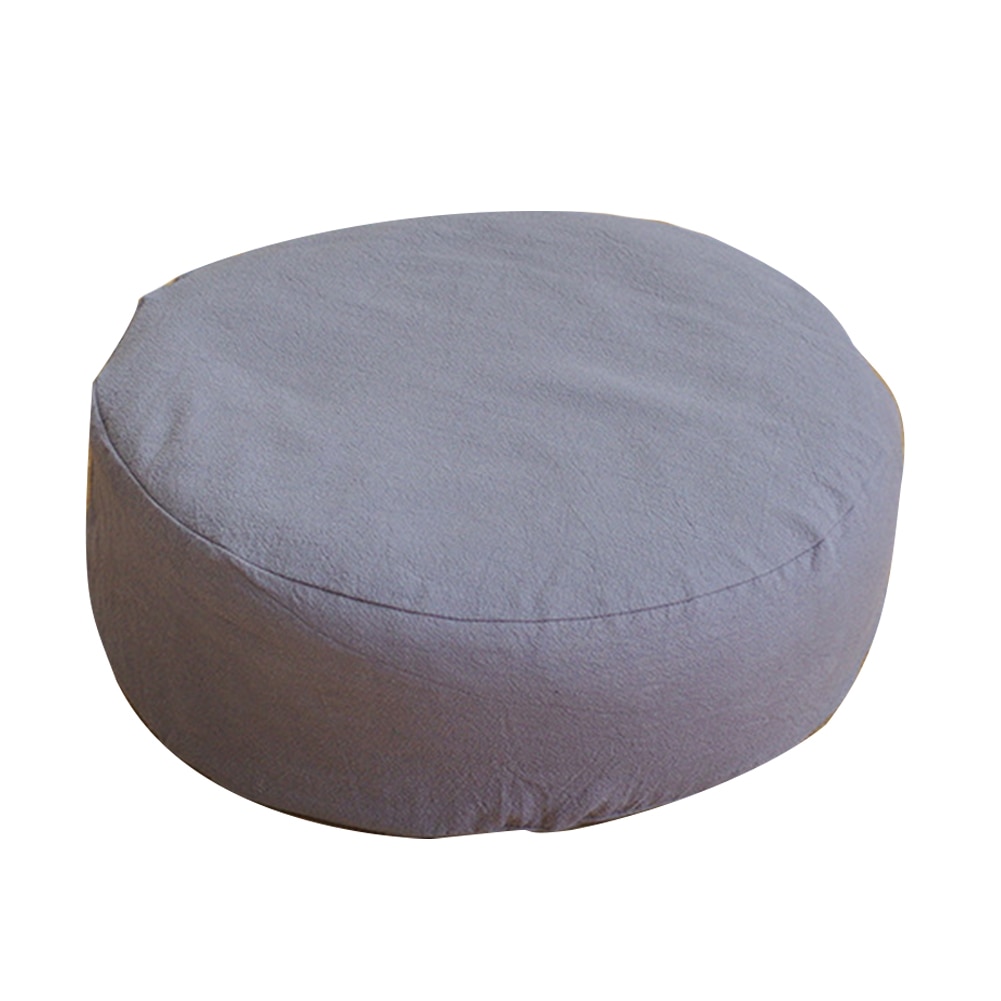 Soft Solid Washable Support Round Pillow Comfortable Zippered Yoga Meditation Cushion Office Removable With Buckwheat Filled