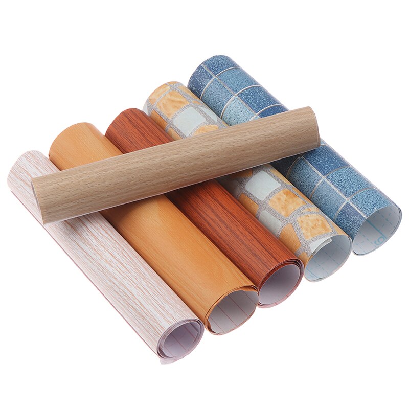 45*20cm domek dla lalek nowoczesne wodoodporne drewno tapety rolki samoprzylepne papier przylepny drzwi szafka meble na biurko naklejki zabawki