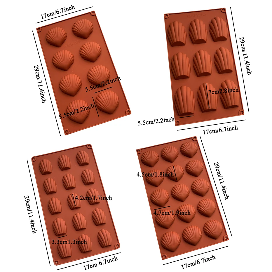 Stampi per Madeleine in silicone antiaderente Stampi per Madeleine a forma di conchiglia Stampo per torta da forno padella Accessori da cucina per teglia fai da te