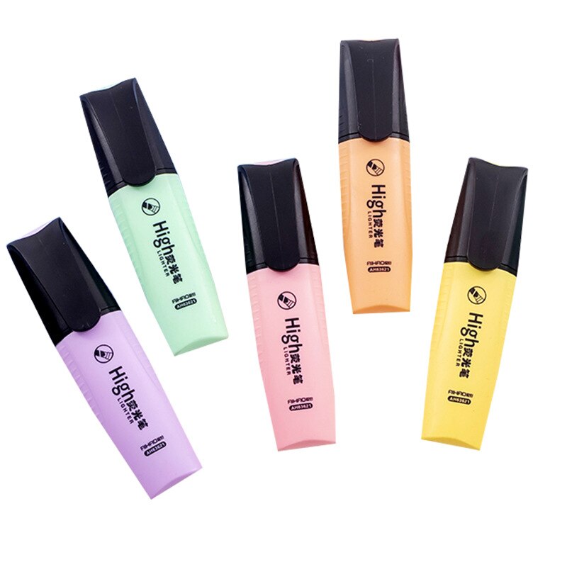 Bitterkoekje Kleur Mini Kleurrijke Snoep Kleur Markeerstiften Promotionele Art Markers Fluorescerende Pen Briefpapier