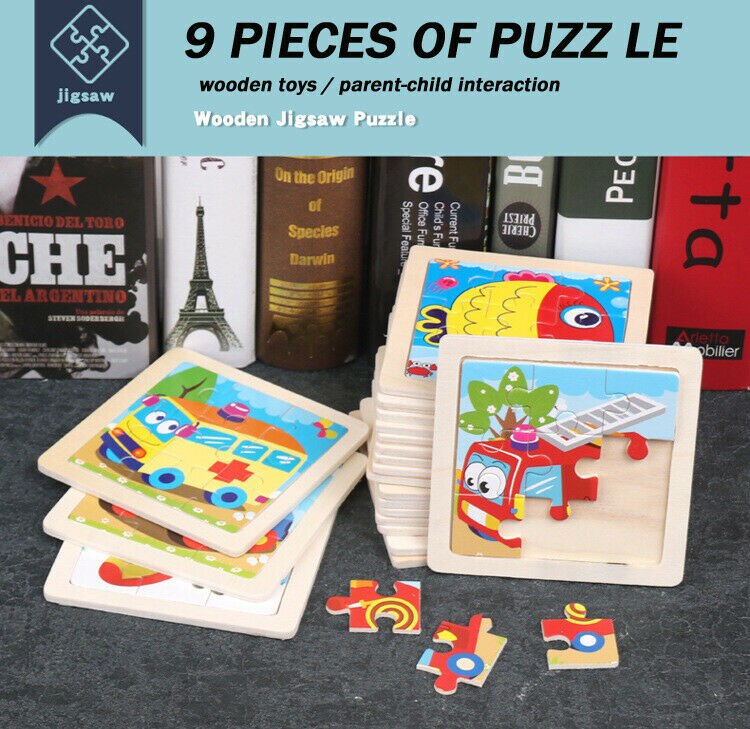 17 stili Animali di Legno Di Puzzle di Sviluppo di Apprendimento di Figura di Colore Del Bambino Del Bambino Bambini Bambino Giocattolo Educativo di Puzzle Di Cartone Animato