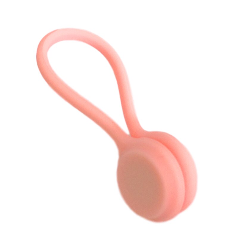 Silicone Cable Organizer Headset Phone Earphone Cable Winder Wire Management Holder Office Organizer Mouse Cord Clip Protector: Pink
