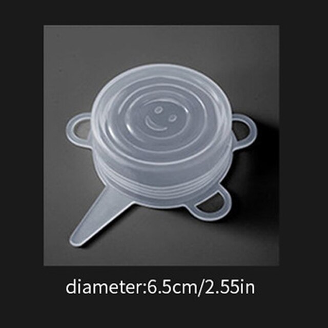 6/12 stuks siliconen rekdeksels universele voedsel siliconen wikkel kom pot deksel siliconen deksel pan koken keuken accessoires voedsel deksel: 2.55 inch -1pc