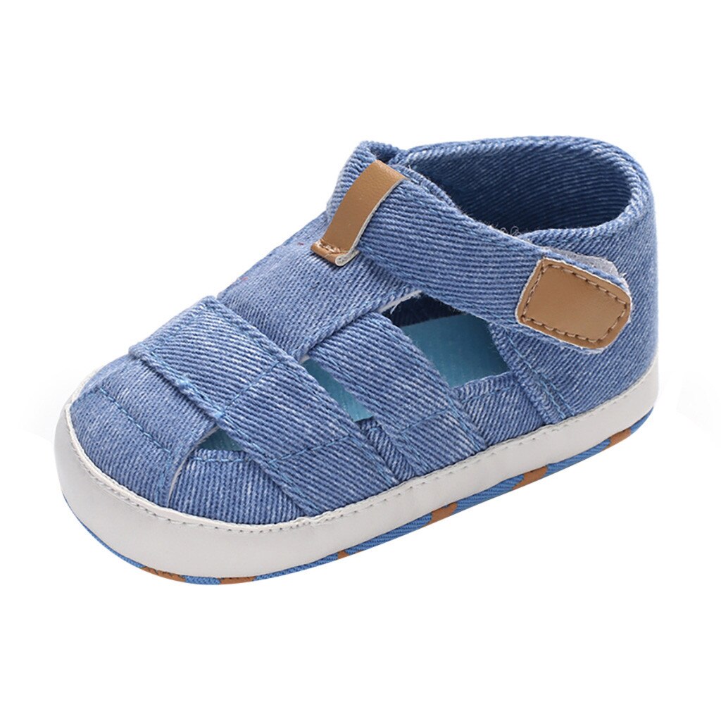 MUQGEW kinder garten schuhe kinder Kleinkind Baby Mädchen Jungen Atmungsaktive Feste Prewalker Leinwand Sandalen Einzelnen Schuhe: Blau / 3,5