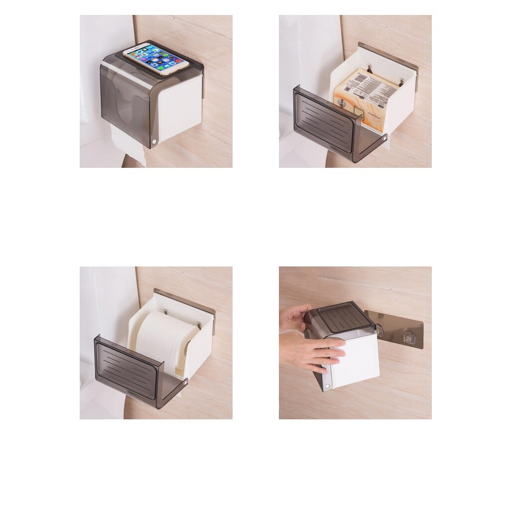 Toiletpapier Houder Opslag Stofdicht Wc-papier Roller Houder Badkamer