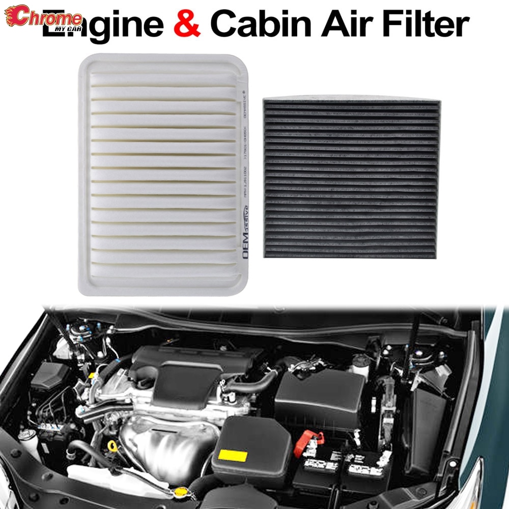 Combo Set Voor Toyota Camry XV40 XV50 2007 - 4CYL Motor Pollen Cabine Activated Carbon Air filter 2.4L 2.5L