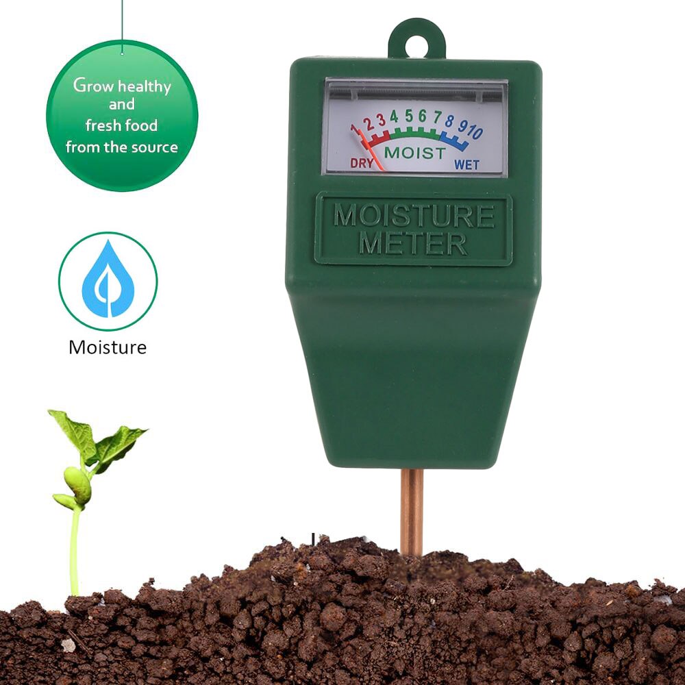 Testeur numérique de PH de sol 4 en 1, outil de jardin, mesure de l'humidité et de l'acidité, moniteur de température et de lumière du soleil: Square head