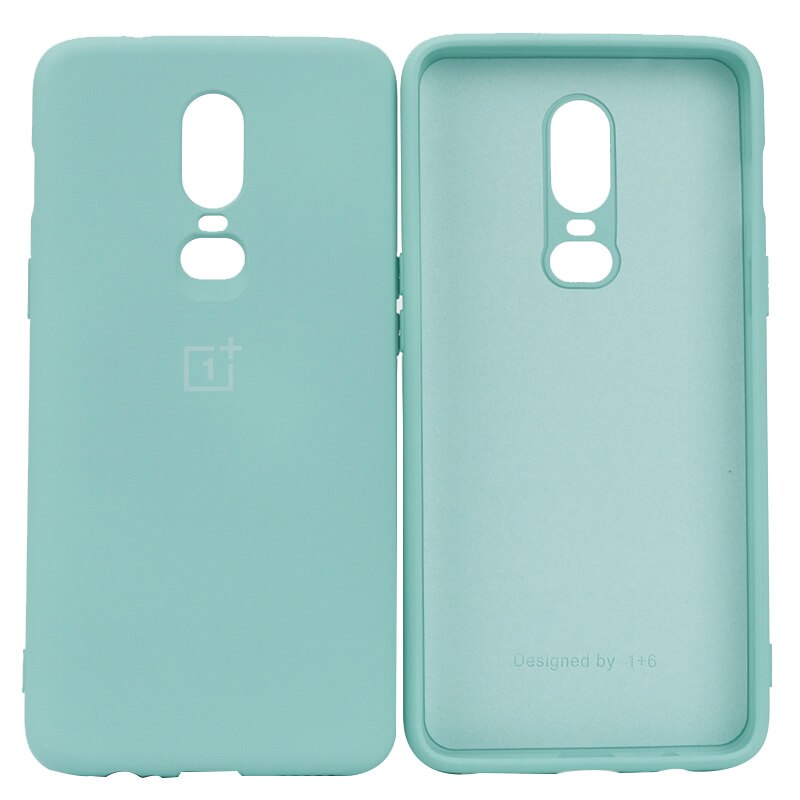 Oneplus 6 6T Case Original Official Silicone Soft Ultrathin Shockproof Full Protective Cover Oneplus One Plus 6 6T Case: For oneplus 6T / Light blue