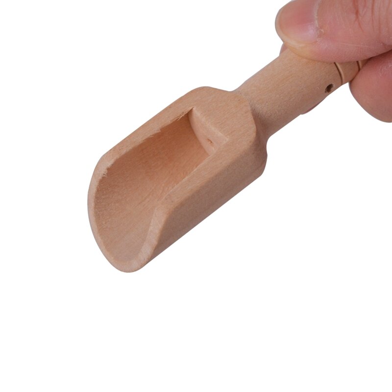 12 Stuks Mini Houten Lepel Mini Bad Zout Lepel Houten Snoep Lepel Waspoeder Lepel Set Baby Lepel