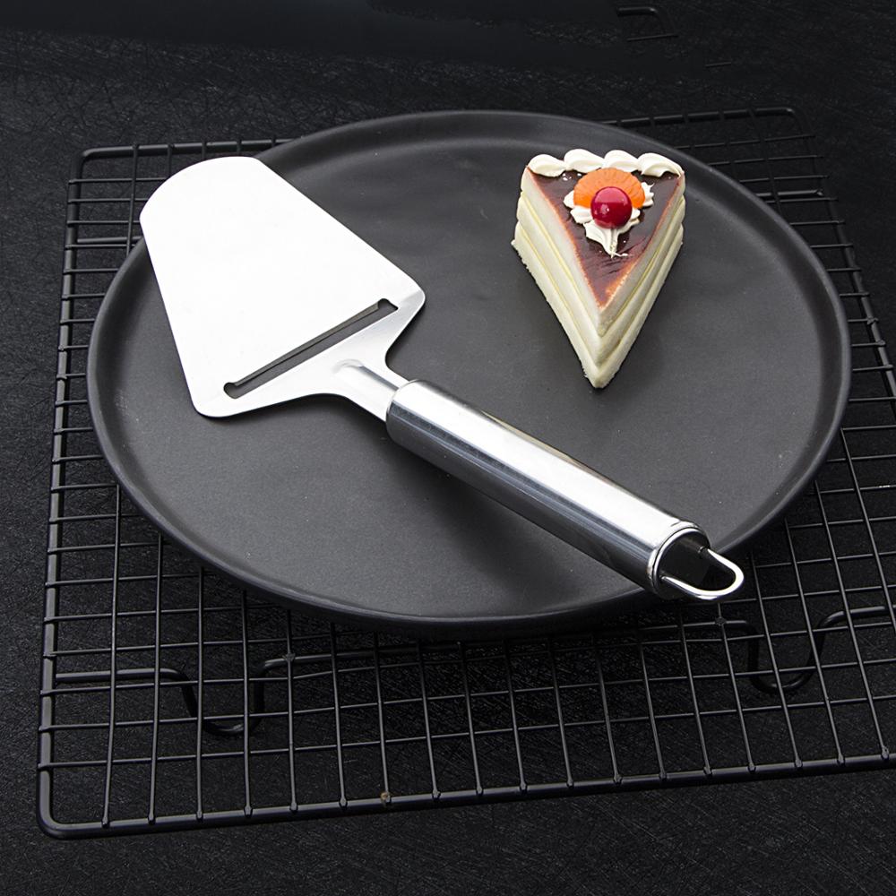 1 Pcs Stainless Steel Multifunction Cheese Slicer Cake Cutter Triangle Pizza Server Kitchen Tool for Pizza Pie Cheese