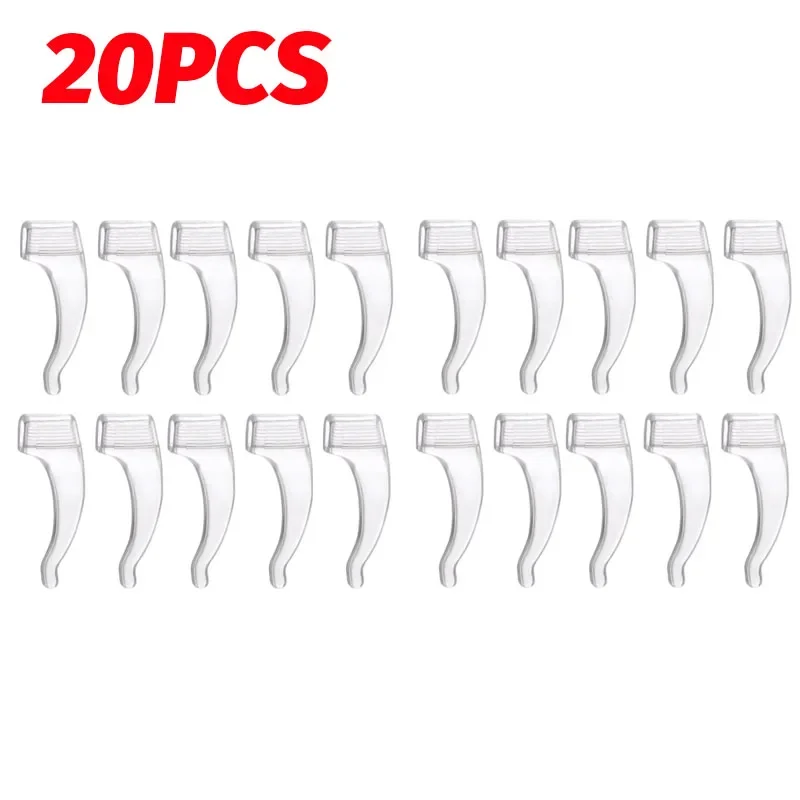 Ganchos antideslizantes de silicona para las orejas, empuñaduras elásticas para gafas, soporte de tapón para la oreja, accesorios de sujeción, soporte para gafas con punta del templo, 50 Uds.: Azul