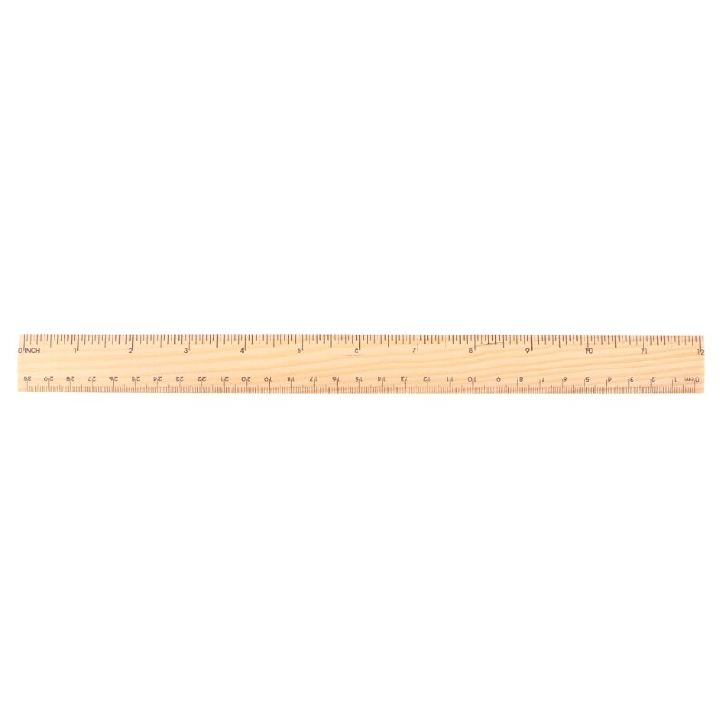 15cm 20cm 30cm linjal av tre dobbeltsidig elevskolekontor måleverktøy  x3ue: 30cm