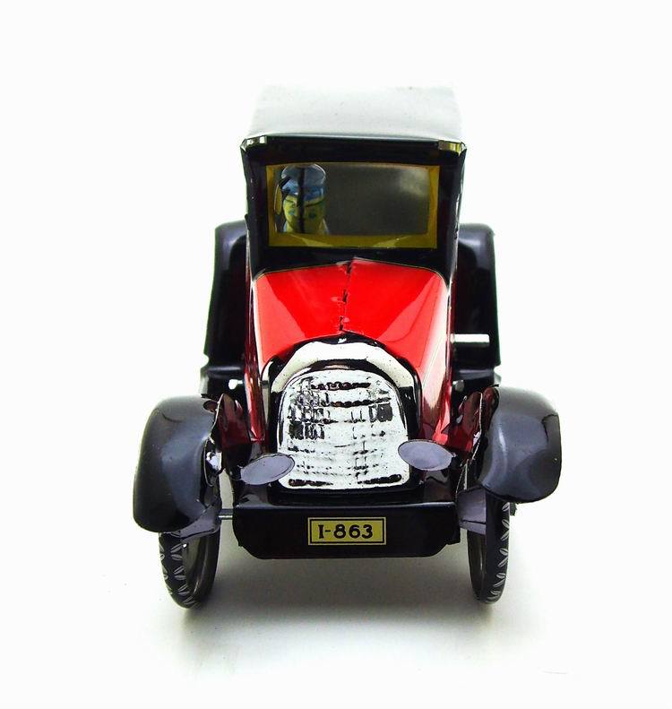 Jeugdherinnering Antieke Blikken Speelgoed Retro Wind up Metalen Voertuigen Speelgoed Auto 'S Zakka Home Decor PAYA Rode Antieke Taxi
