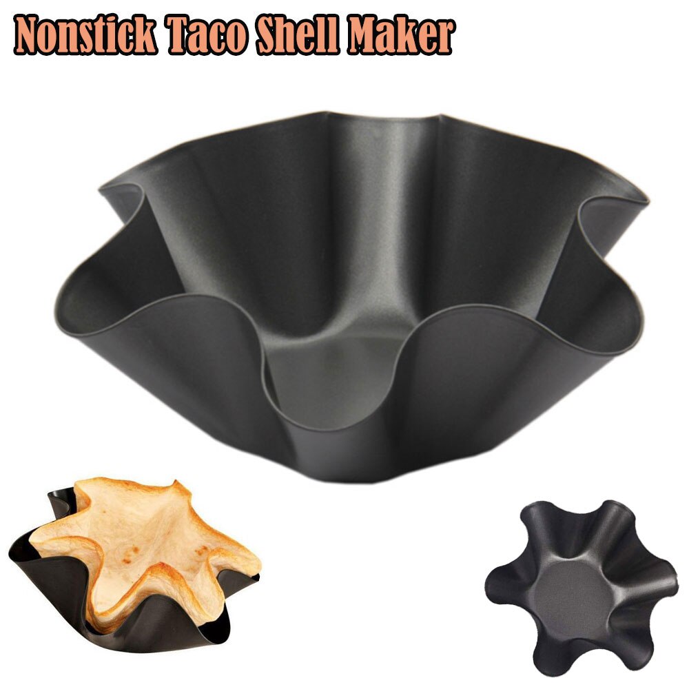 Multifunctionele Non Stick Taco Shell Maker Slakom Food Grade Carbon Stalen Bakken Gebruiksvoorwerp