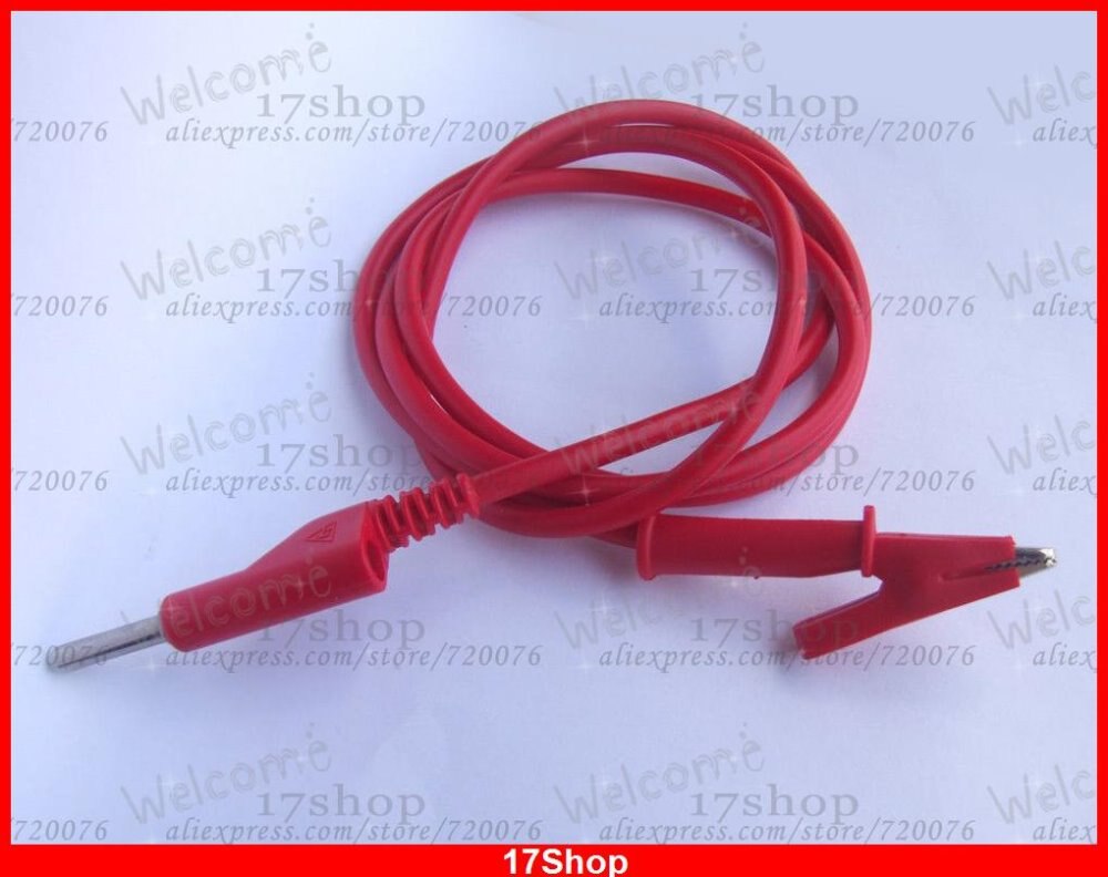 1 stks Koper 4mm banana plug Alligator clip siliconen Voltage probe Kabels