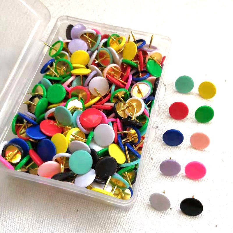 100pc Upholstery Nail Pins Color Decorative Tack Sofa Stud Flat Round Head Nails Fasteners Pushpin Furniture Thumbtack Hardware