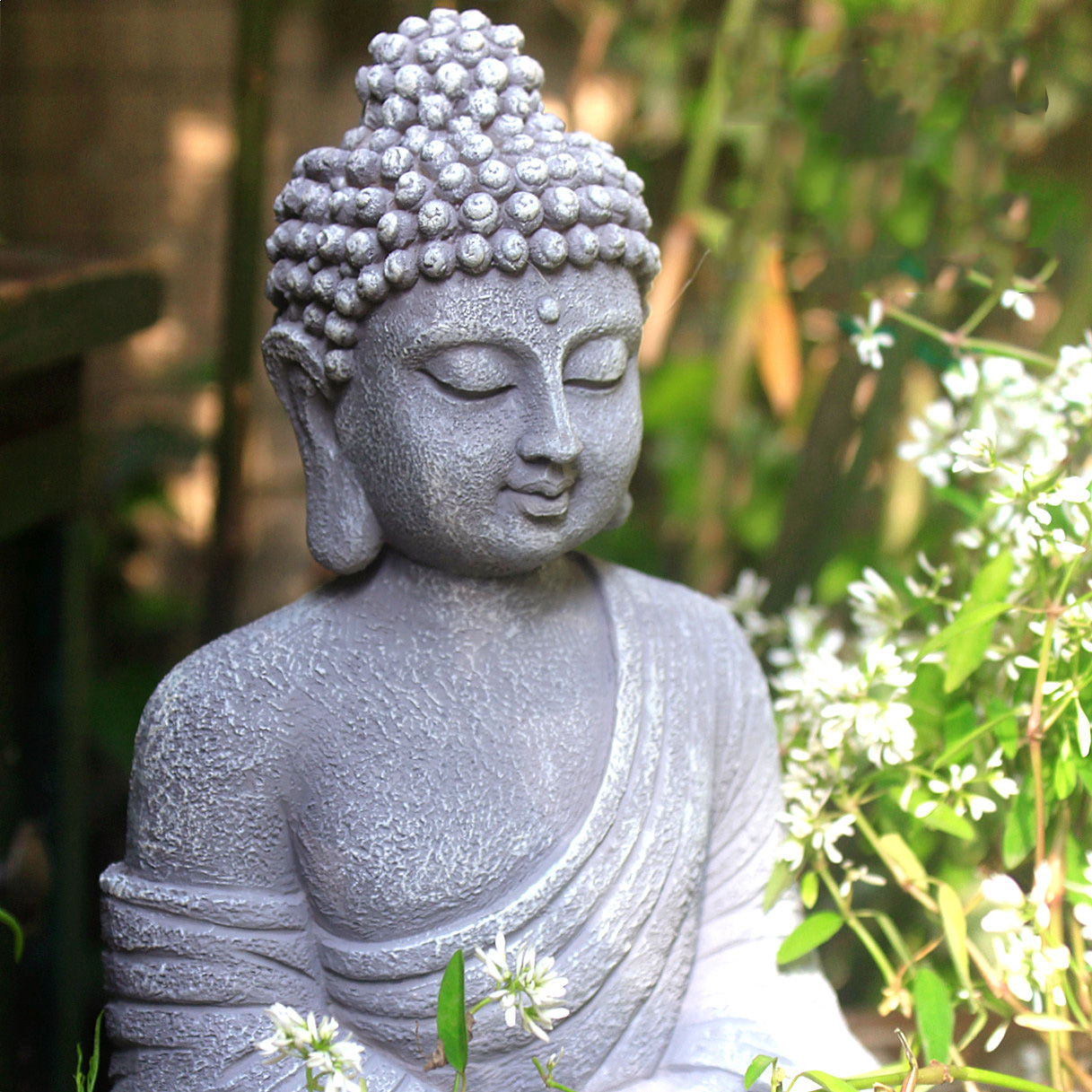 Chinese Garden Buddha Statue Zen Resin Decoration Outdoor Landscape Park Ornaments Crafts Courtyard Lawn Sculpture Accessories