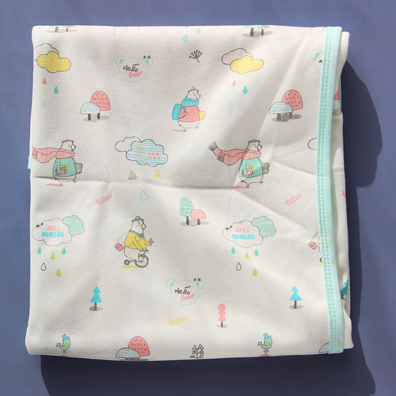 Waterdichte Baby Sheet Urine Mat Katoen Bamboe Baby Wieg Beddengoed Cover Wasbare Luier Nappy Changging Pad Liner 80X100cm: 3