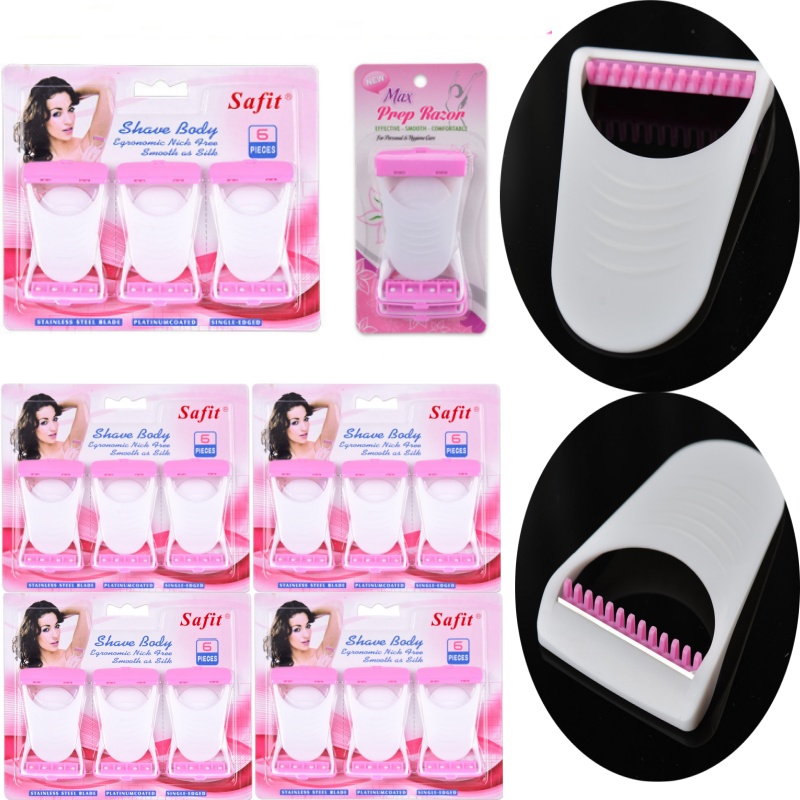 YS00089-3/6PCS Afeitadora desechable, cuchilla de depilación, raspador de pelo axilar, herramientas de belleza