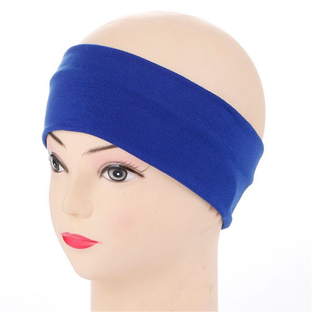 1 pc Sweat Absorb Soft Wide Cotton Elastic Headband Running Yoga Stretch Hairbands Women Girls Colorful Sports Headband