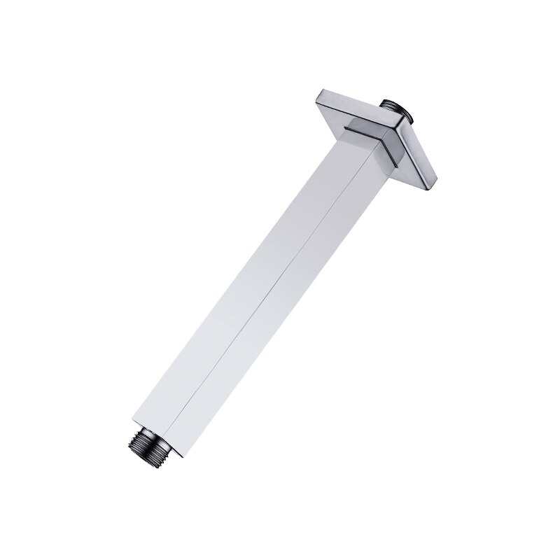Overhead Shower Arm Head Shower Chrome Plated Big Square Round SUS304 Stainless Steel Modern Indoor Outdoor