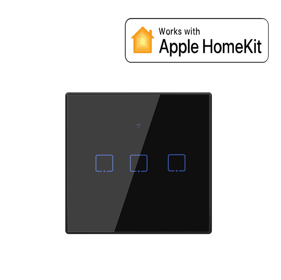 Wifi smart touch lys tænd/sluk vægkontakt arbejde med apple homekit til hjemmetelefon app kontrol