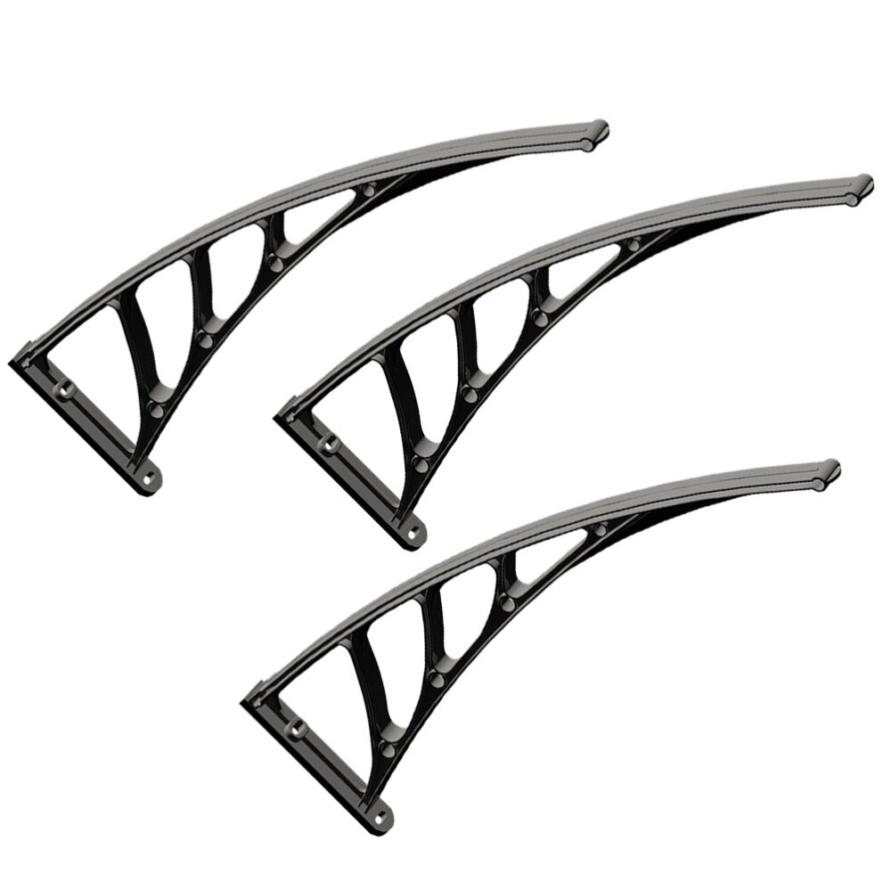 3 Pcs Venster Luifel Houder Zonnescherm Bevestigingsbeugel En Stalen Beugel: Default Title