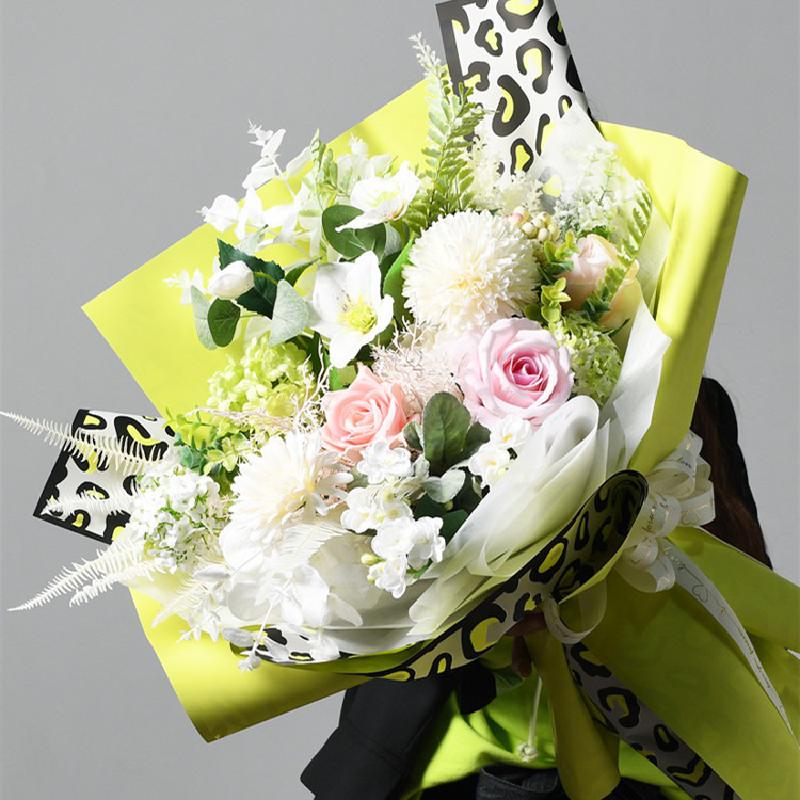 58*58cm 20pcs Flowers Wrapping Paper Zebra Giraffe Leopard Series Rose Package Paper Bouquet Material Floral Packaging Materials