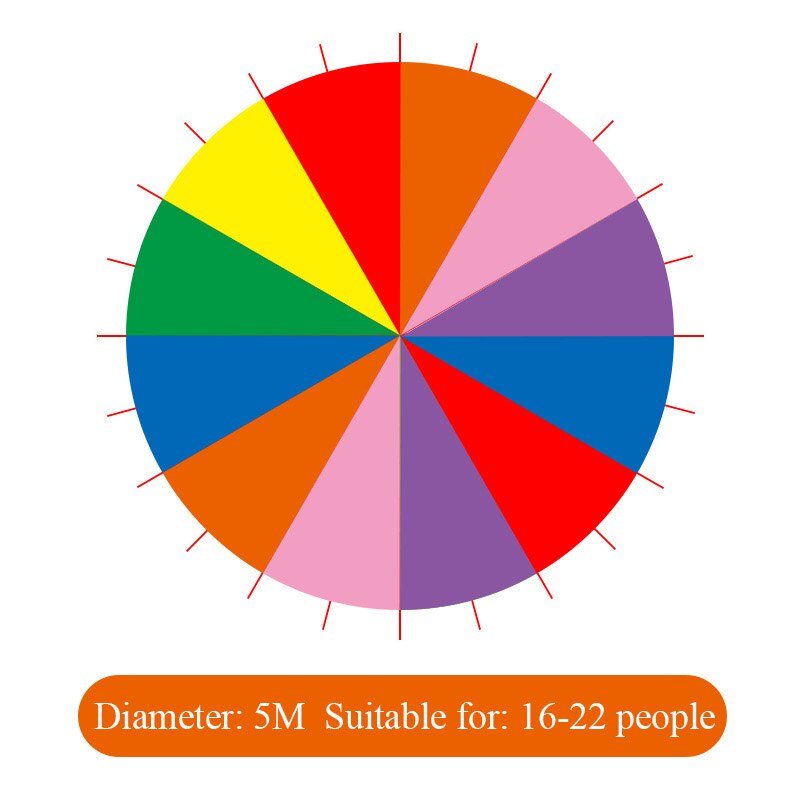 Regenboog Paraplu Vroege Onderwijs Outdoor Kinderen Spel Training Fysieke Fitness Intelligente Leermiddelen Apparatuur: 5M