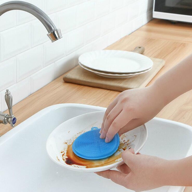 Esponja mágica de silicona para lavar platos, cuenco, cepillo de limpieza, estropajo multifunción, olla, sartén, cepillos de lavado, Limpiador de cocina herramienta de cocina