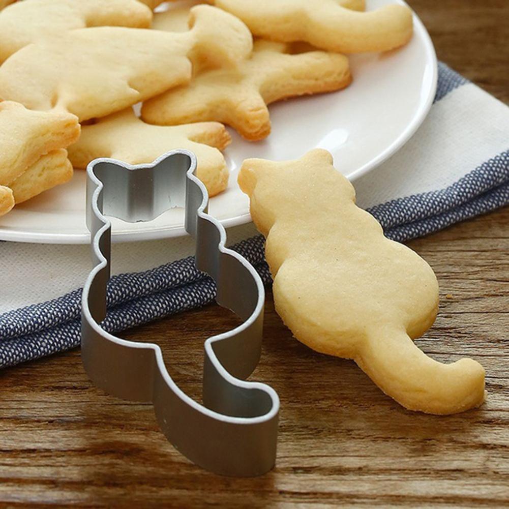 Moule à biscuits en Aluminium en forme de chat, joli moule pratique pour les gâteaux, pâtisserie, 1 pièce