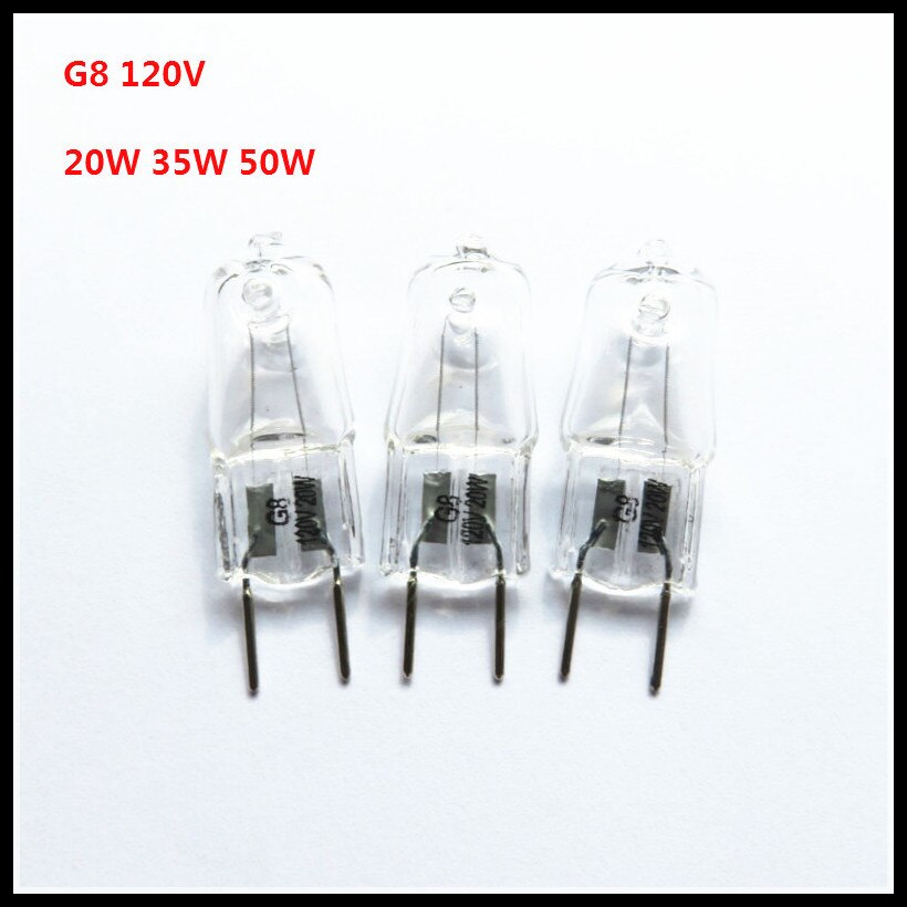 10pcs/lot G8 120V 220V 20W 35W lamp beads tungsten halogen bulb spot light bulb halogen lamp