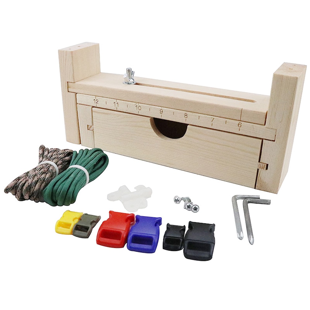 1pcs DIY Wood Paracord Jig Bracelet Maker Adjustable Weaving Craft Maker Bracelet Knot Tool Bracelet Wristband Knitting Tool