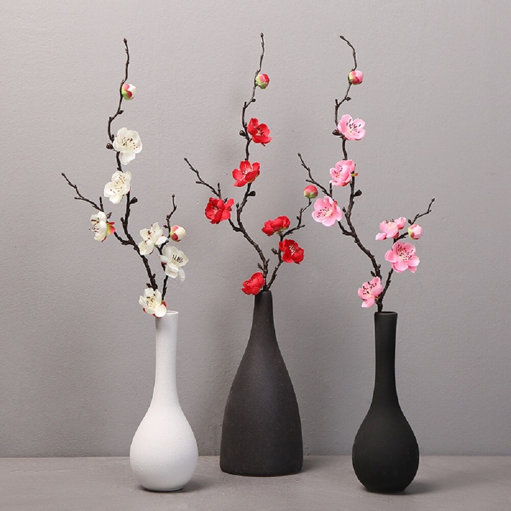 1 Pcs Artificial Plum Blossom Chinese Small Winter Plum Artificial Flower Plastic Silk Flower Living Room Wedding Decoration
