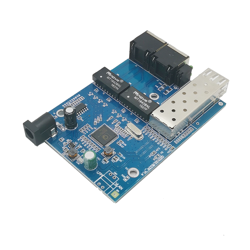 10/100/1000m gigabit mediekonverterer 1 sfp 2 rj45 gigabit optisk fiber ethernet fiberoptisk bryter til ip-kamera