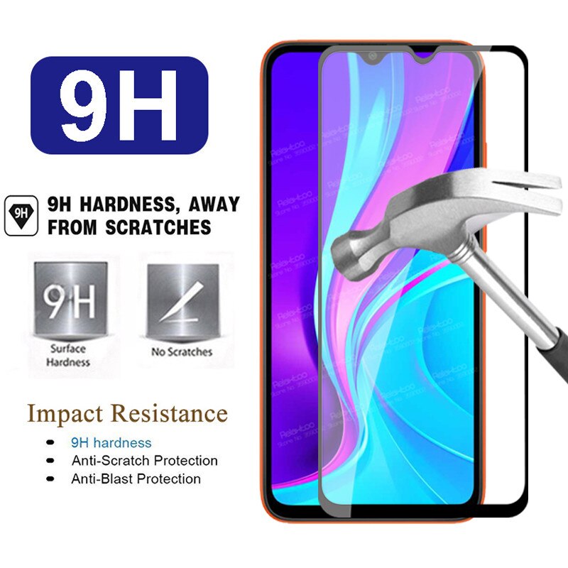 Redmi 9C Nfc Glas 2Pcs 9D Volledige Cover Lijm Beschermende Glas Voor Xiaomi Redmi Note 9S 9 Pro xiomi Readmi Redme 9A Screen Protector